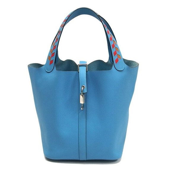 Hermes Picotin Lock MM Epsom Leather Blue Noir (light blue) handbag - Picture 1 of 10